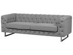 3 Seater Fabric Sofa Grey VISSLAND