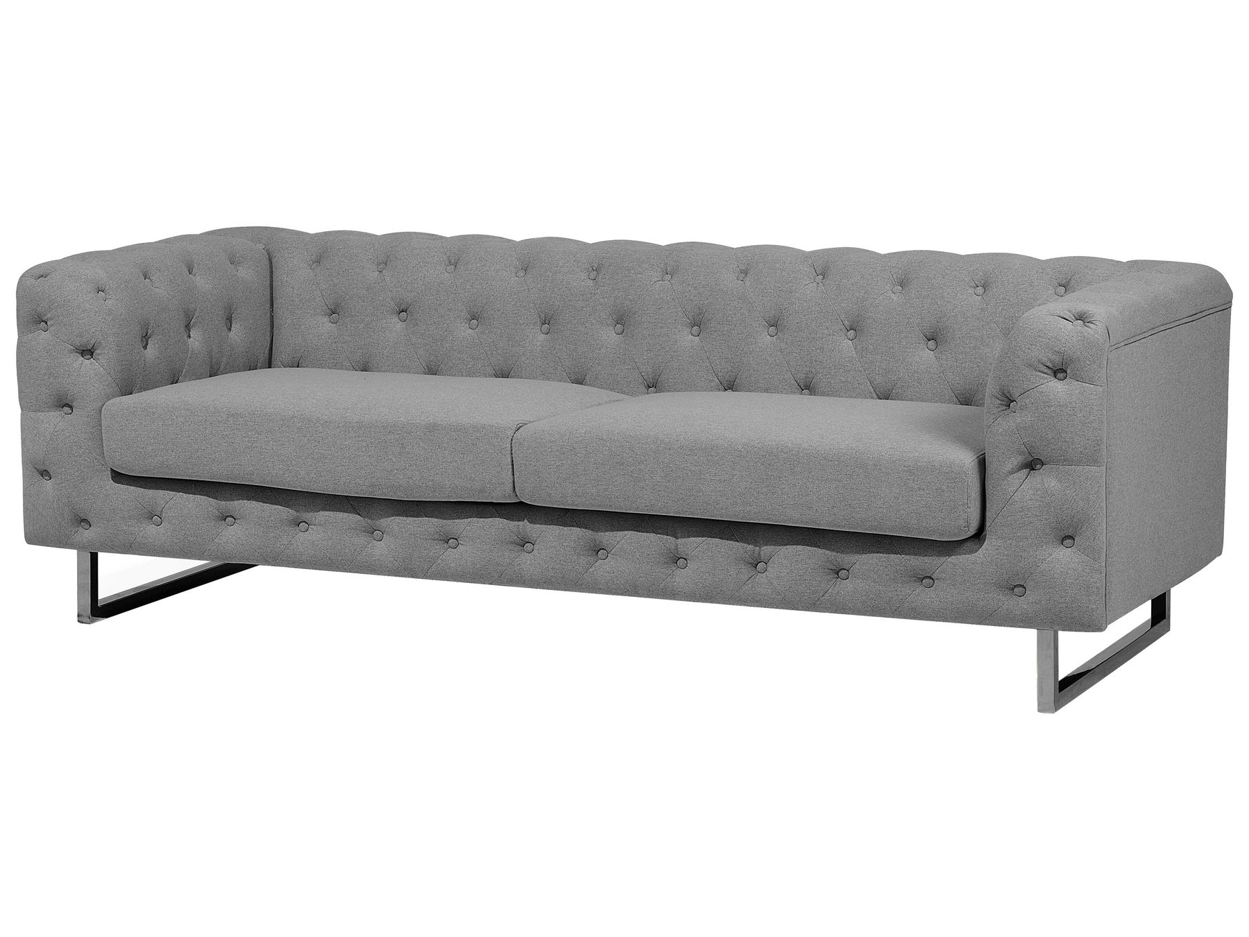 3 Seater Fabric Sofa Grey VISSLAND
