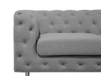3 Seater Fabric Sofa Grey VISSLAND