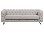 3 Seater Fabric Sofa Beige VISSLAND