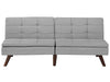 Sofa Bed Fabric Light Grey 3 Seater