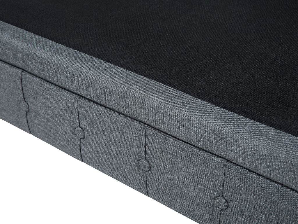 Corner Sofa CHESTERFIELD Fabric Grey 6 Seater Left Hand