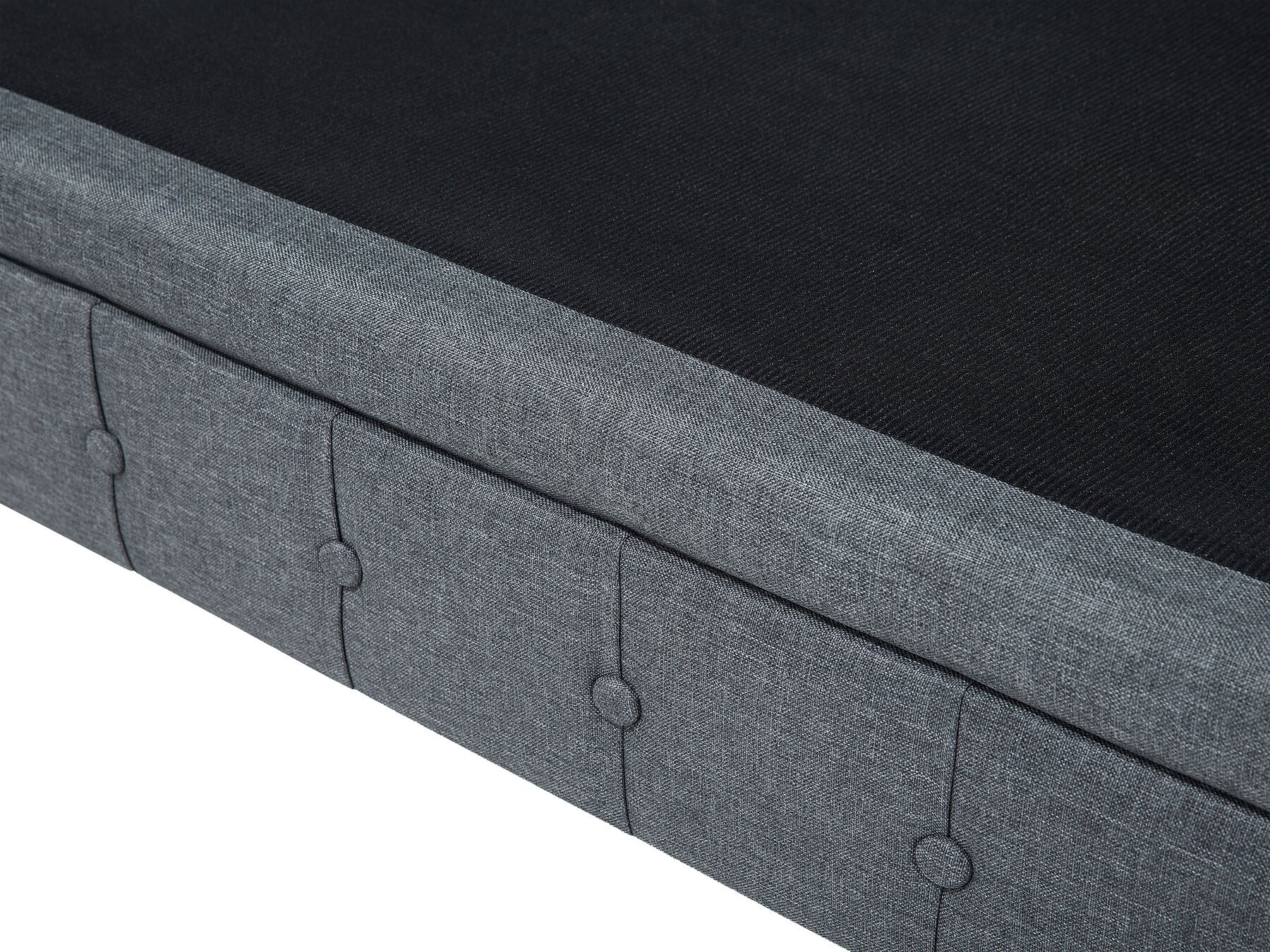 Corner Sofa CHESTERFIELD Fabric Grey 6 Seater Left Hand