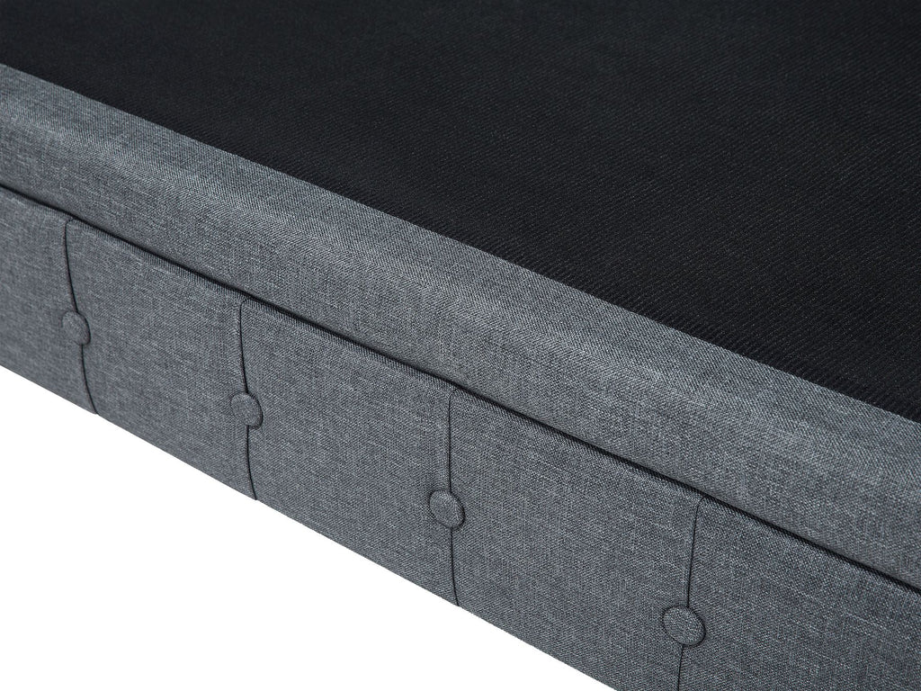 Corner Sofa CHESTERFIELD Fabric Grey 6 Seater Right Hand