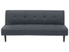Sofa Bed Fabric Dark Grey 3 Seater