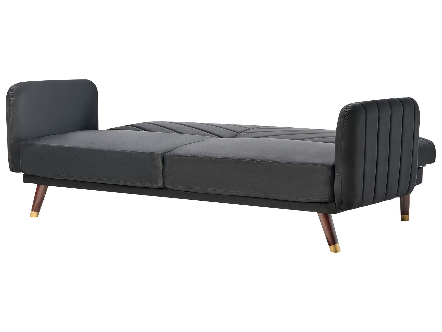Sofa Bed SENJA Velvet Black 3 Seater