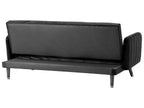 Sofa Bed SENJA Velvet Black 3 Seater
