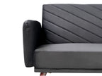 Sofa Bed SENJA Velvet Black 3 Seater