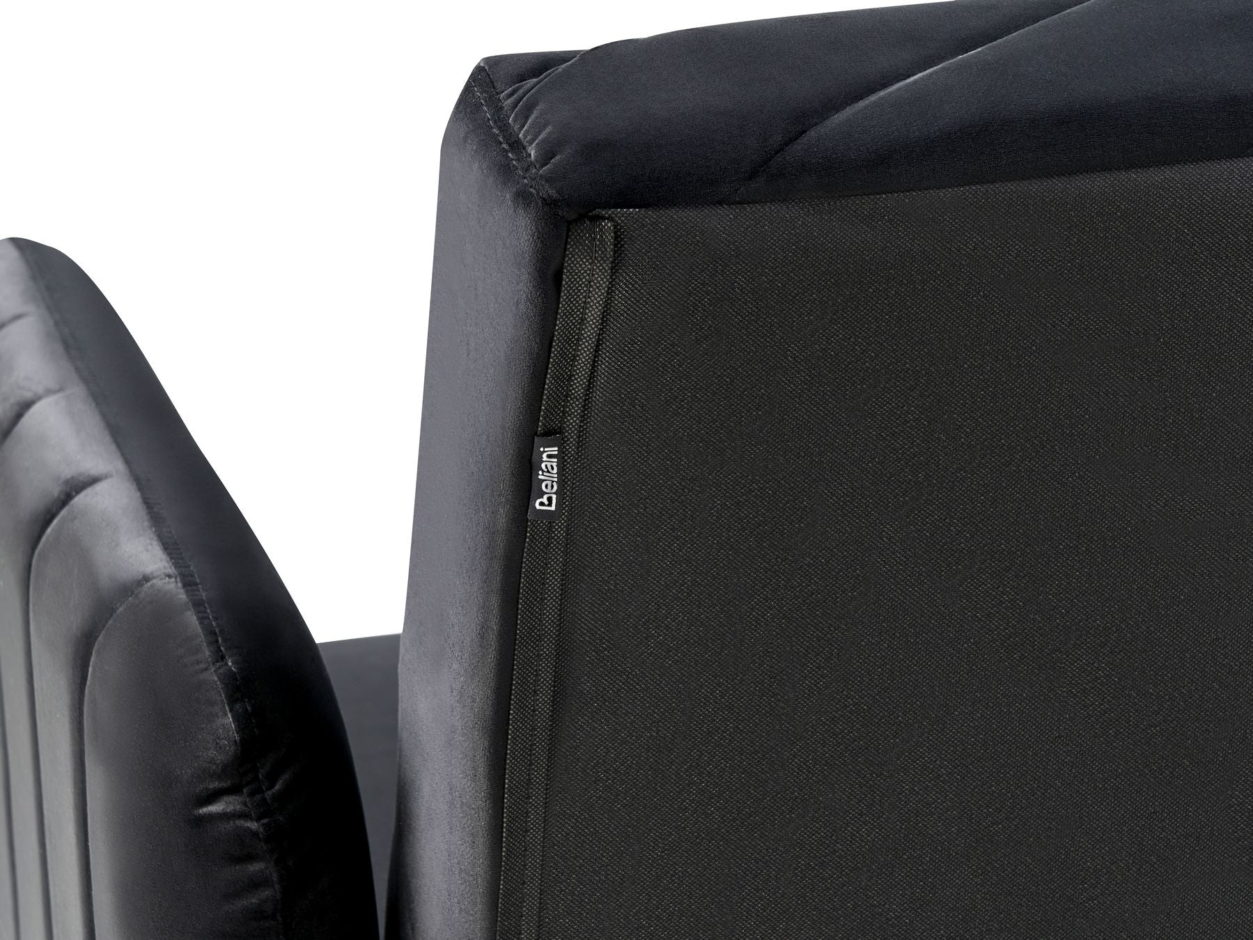 Sofa Bed SENJA Velvet Black 3 Seater