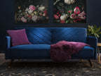 Sofa Bed SENJA Velvet Navy Blue 3 Seater