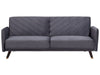 Sofa Bed Velvet Grey 3 Seater