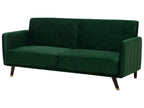 Sofa Bed SENJA Velvet Emerald Green 3 Seater