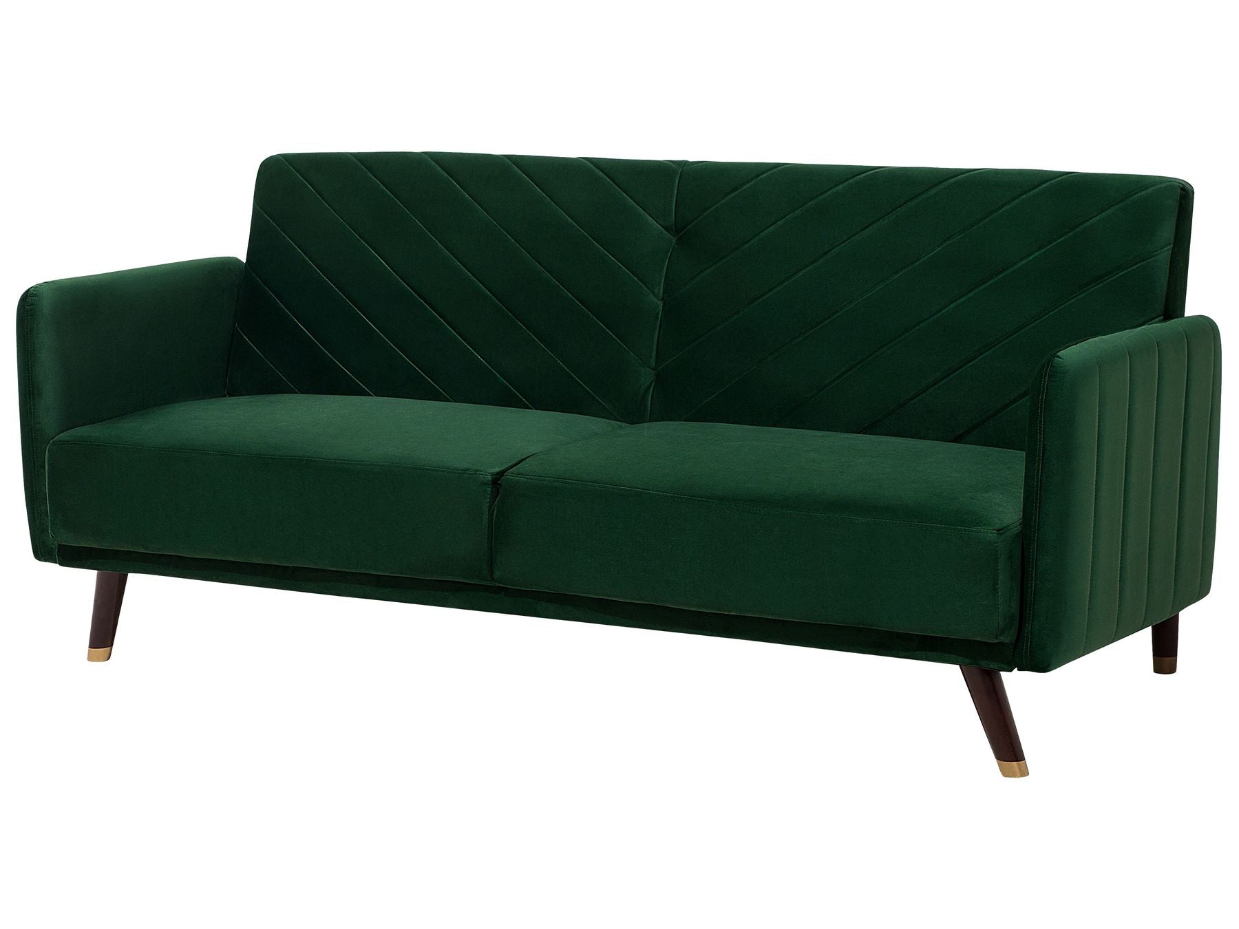 Sofa Bed SENJA Velvet Emerald Green 3 Seater