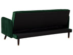 Sofa Bed SENJA Velvet Emerald Green 3 Seater