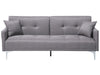 Sofa Bed Fabric Grey 3 Seater