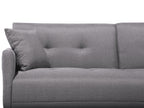 Sofa Bed LUCAN Fabric Grey 3 Seater