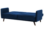 Sofa Bed SENJA Velvet Navy Blue 3 Seater
