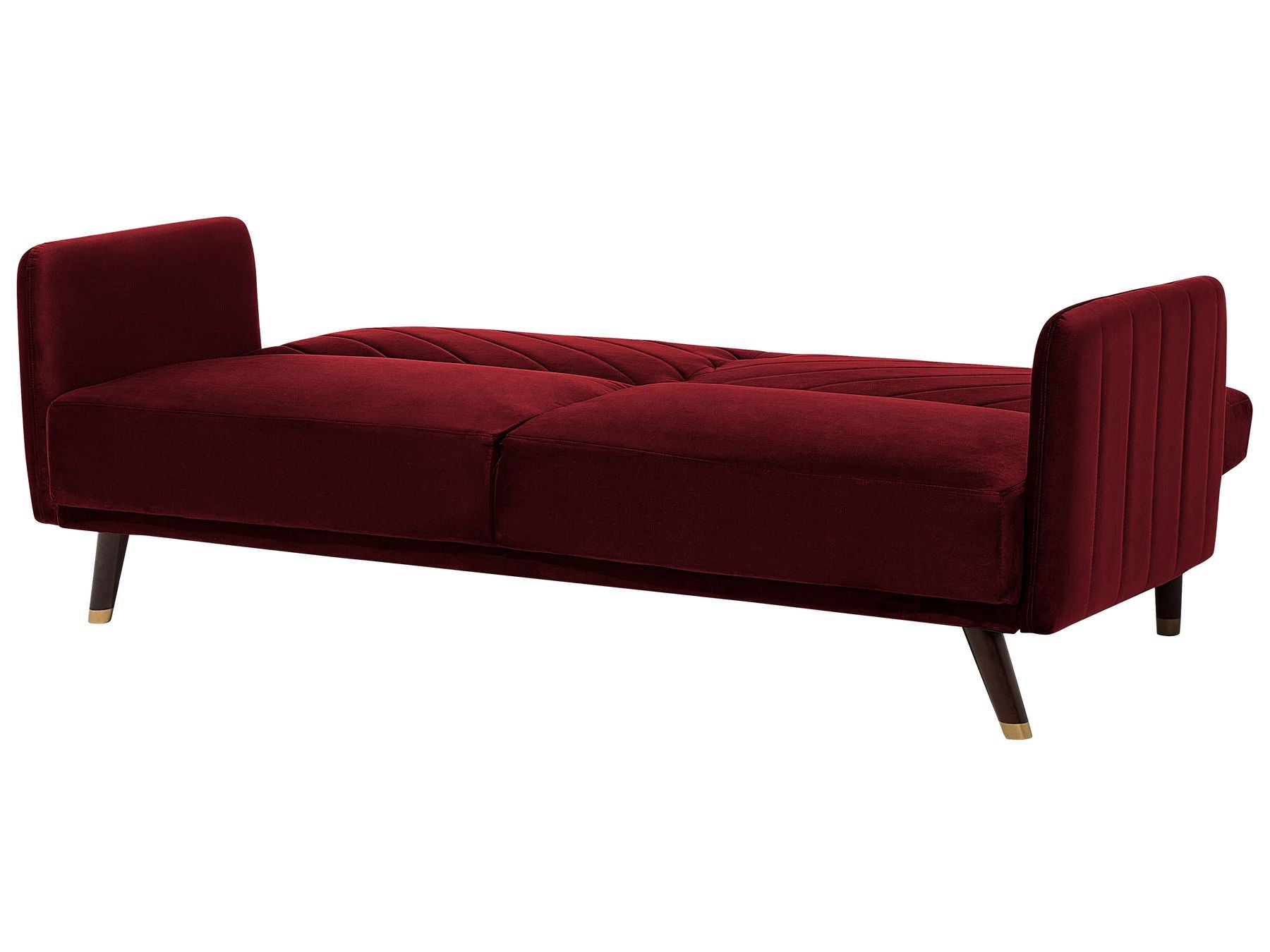 Sofa Bed SENJA Velvet Dark Red 3 Seater