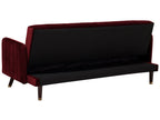 Sofa Bed SENJA Velvet Dark Red 3 Seater