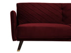 Sofa Bed SENJA Velvet Dark Red 3 Seater