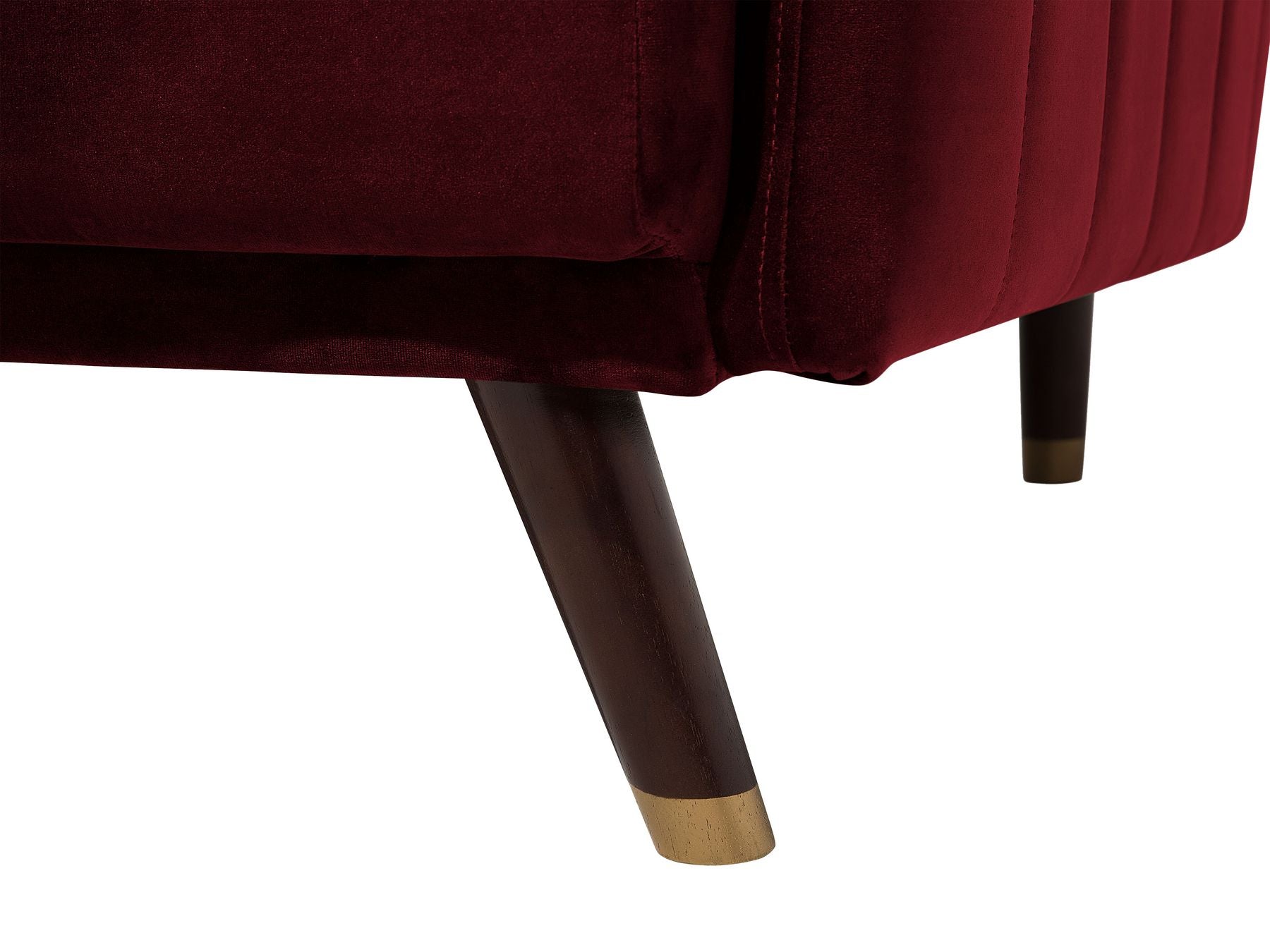 Sofa Bed SENJA Velvet Dark Red 3 Seater