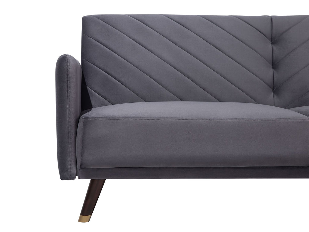 Sofa Bed SENJA Velvet Grey 3 Seater