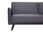 Sofa Bed SENJA Velvet Grey 3 Seater
