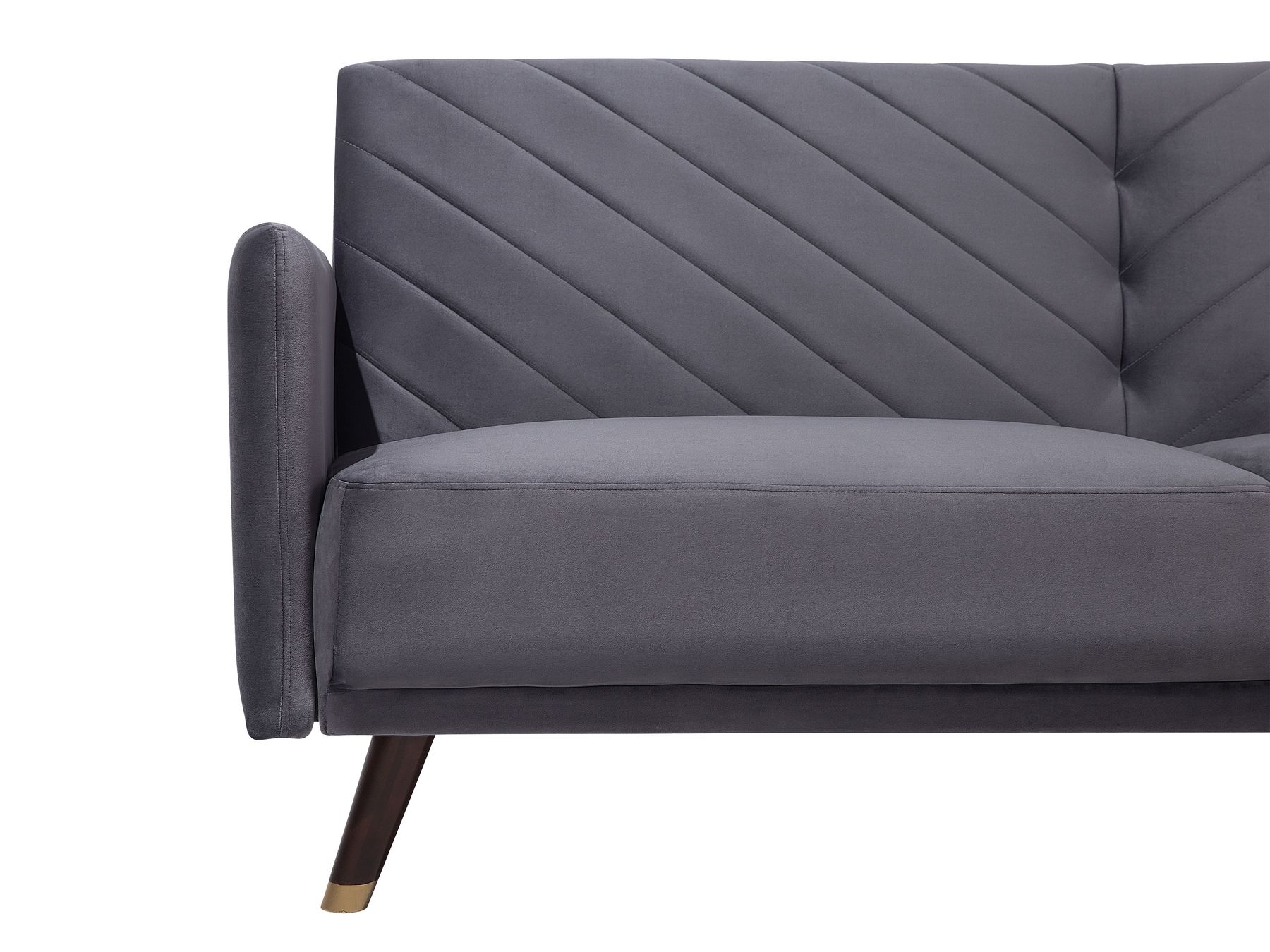 Sofa Bed SENJA Velvet Grey 3 Seater
