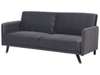Sofa Bed SENJA Velvet Grey 3 Seater