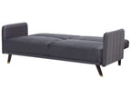 Sofa Bed SENJA Velvet Grey 3 Seater