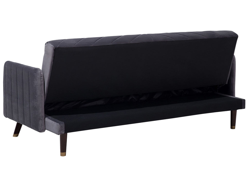 Sofa Bed SENJA Velvet Grey 3 Seater