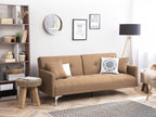 Sofa Bed LUCAN Fabric Sand Beige 3 Seater