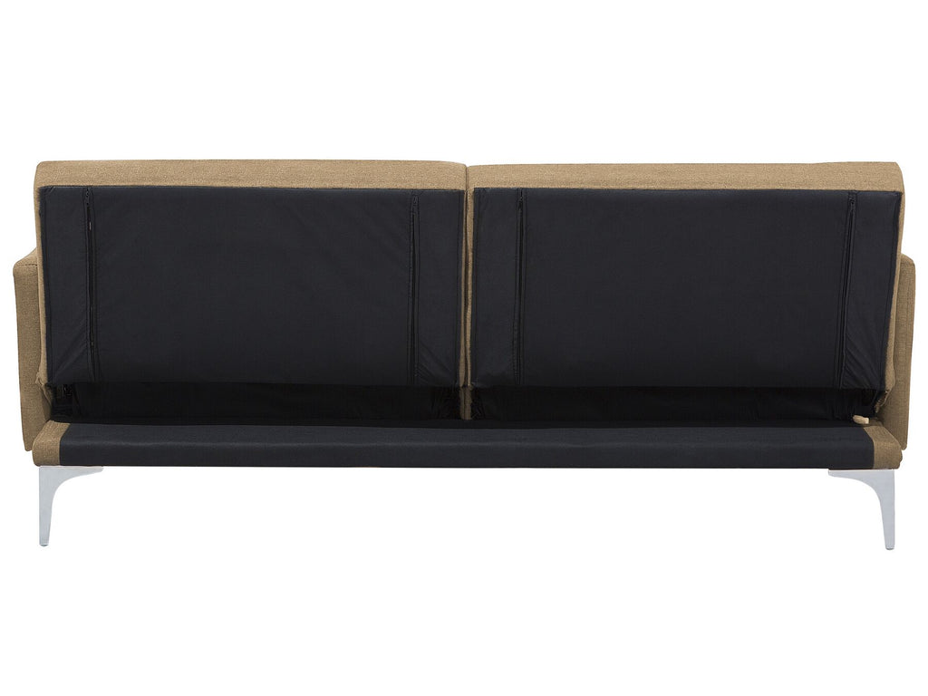 Sofa Bed LUCAN Fabric Sand Beige 3 Seater