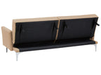 Sofa Bed LUCAN Fabric Sand Beige 3 Seater