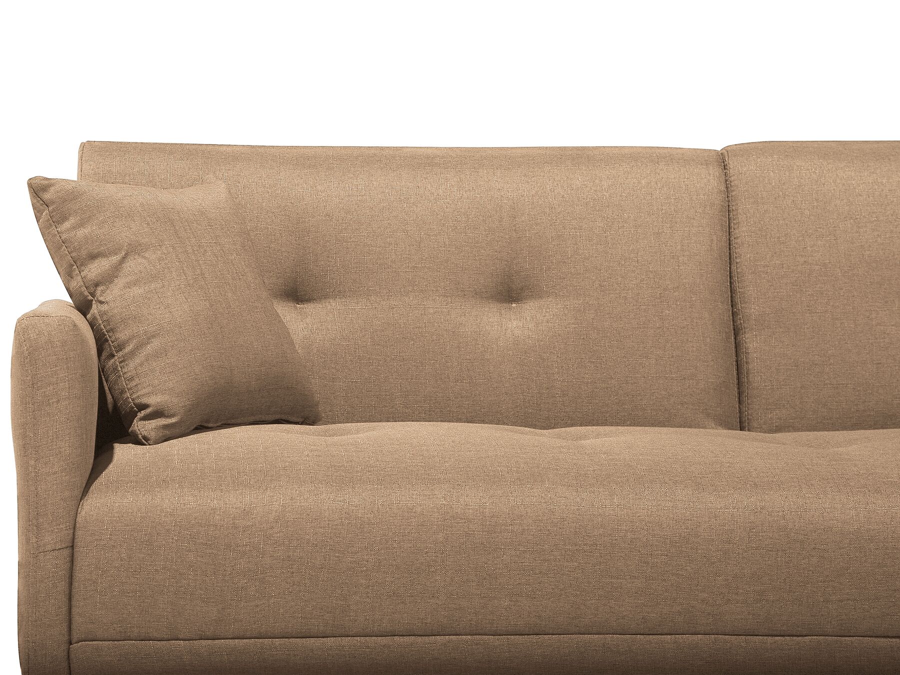Sofa Bed LUCAN Fabric Sand Beige 3 Seater