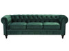 3 Seater Velvet Fabric Sofa Green