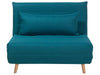 Single Sofa Bed Fabric Sea Blue