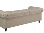 3 Seater Fabric Sofa Beige CHESTERFIELD Big