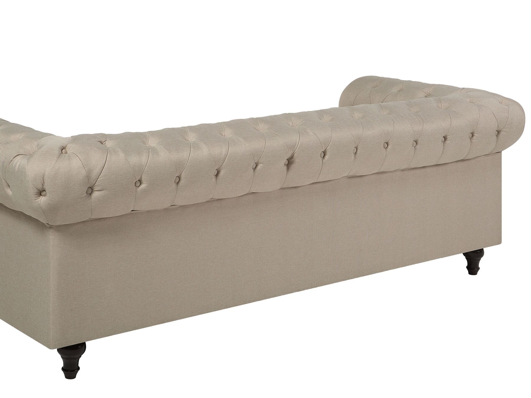 3 Seater Fabric Sofa Beige CHESTERFIELD Big