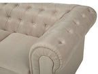 3 Seater Fabric Sofa Beige CHESTERFIELD Big