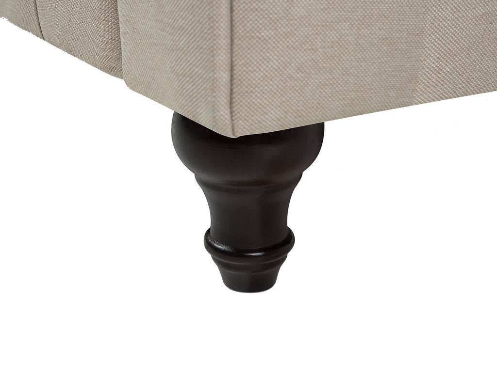 3 Seater Fabric Sofa Beige CHESTERFIELD Big