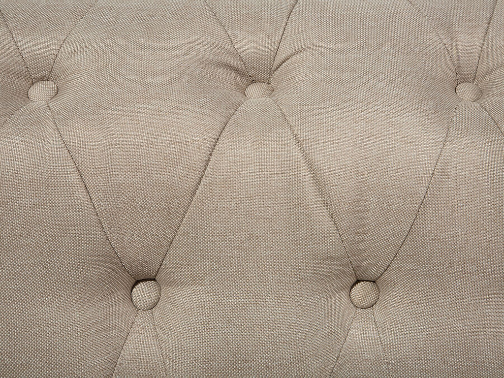 3 Seater Fabric Sofa Beige CHESTERFIELD Big