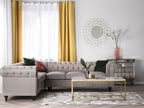 Corner Sofa CHESTERFIELD Fabric Beige 6 Seater Right Hand