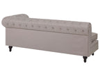 Corner Sofa CHESTERFIELD Fabric Beige 6 Seater Right Hand