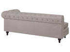 Corner Sofa CHESTERFIELD Fabric Beige 6 Seater Left Hand