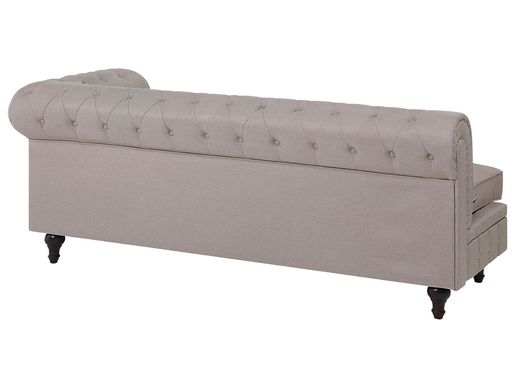 Corner Sofa CHESTERFIELD Fabric Beige 6 Seater Left Hand