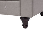 Corner Sofa CHESTERFIELD Fabric Beige 6 Seater Left Hand