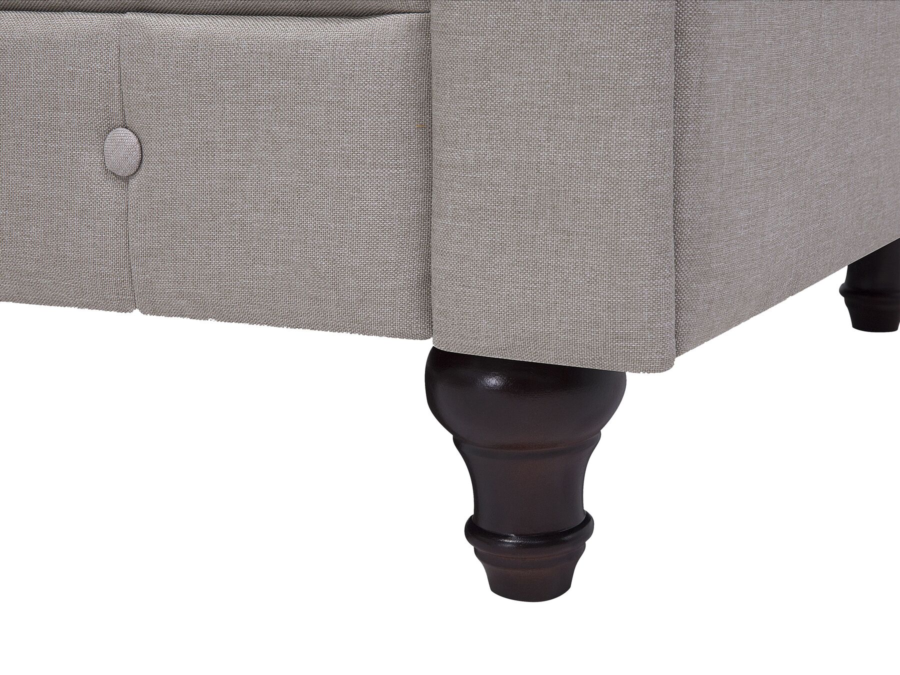 Corner Sofa CHESTERFIELD Fabric Beige 6 Seater Left Hand
