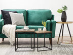 2 Seater Velvet Sofa Green LOKKA