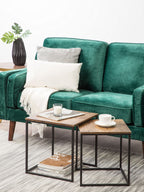2 Seater Velvet Sofa Green LOKKA